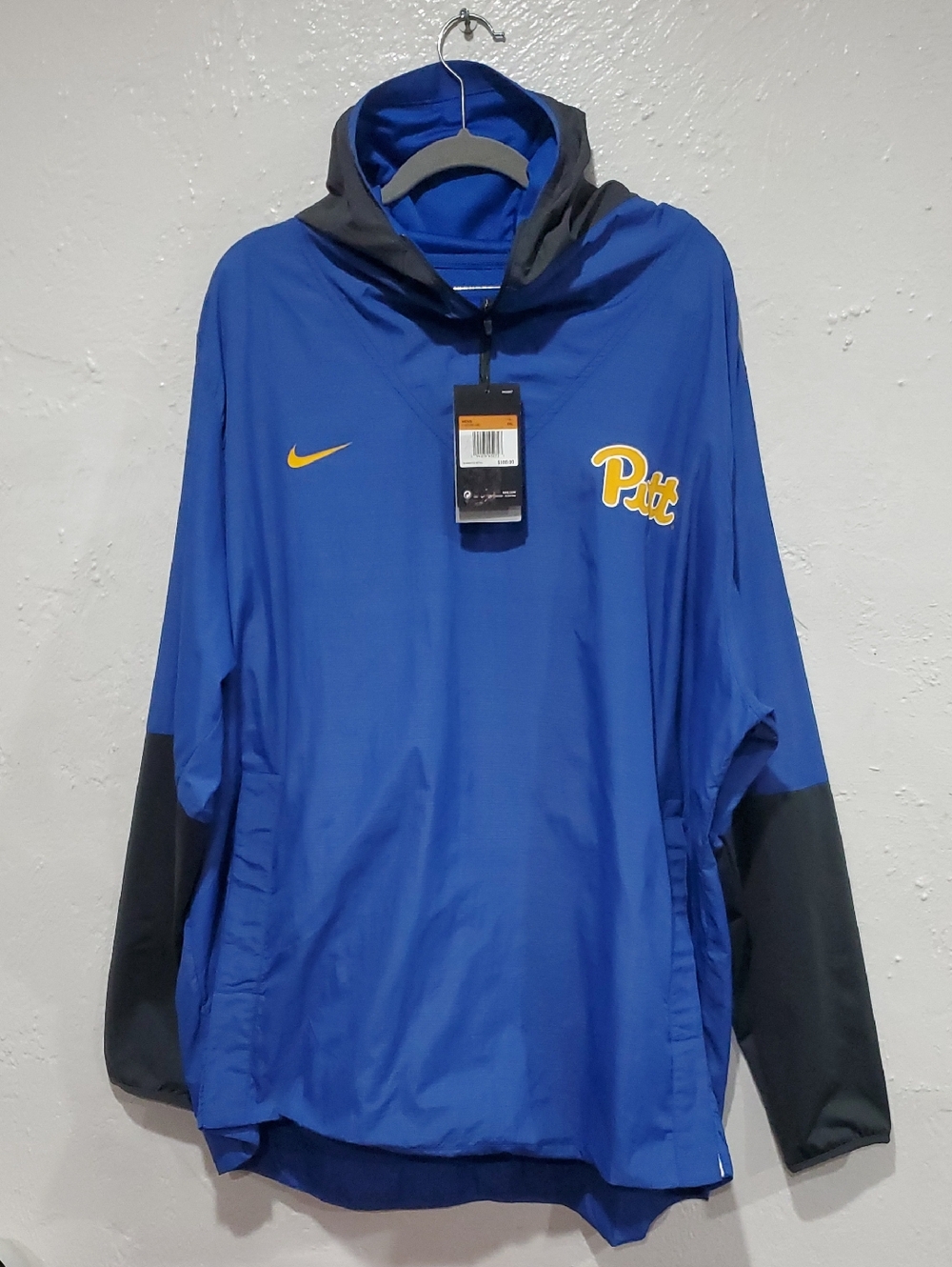 Nike Blue and Gray Pitt Pullover Rain Jacket Size XXL